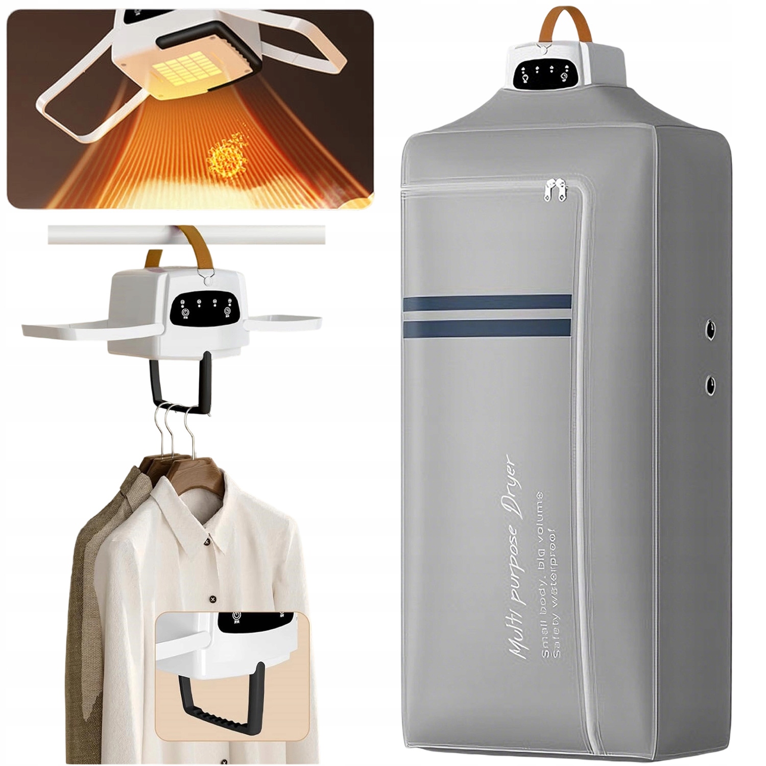 Levně Elektrická Sušák Prádla 600 W S Nízkou Hlasitostí A Skládacím Časovačem