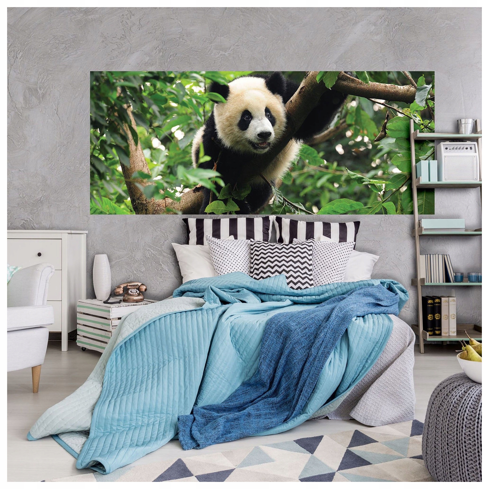 Fototapeta flizelina Panda v bambusovém lese harmonie přírody 250x104 lepidlo