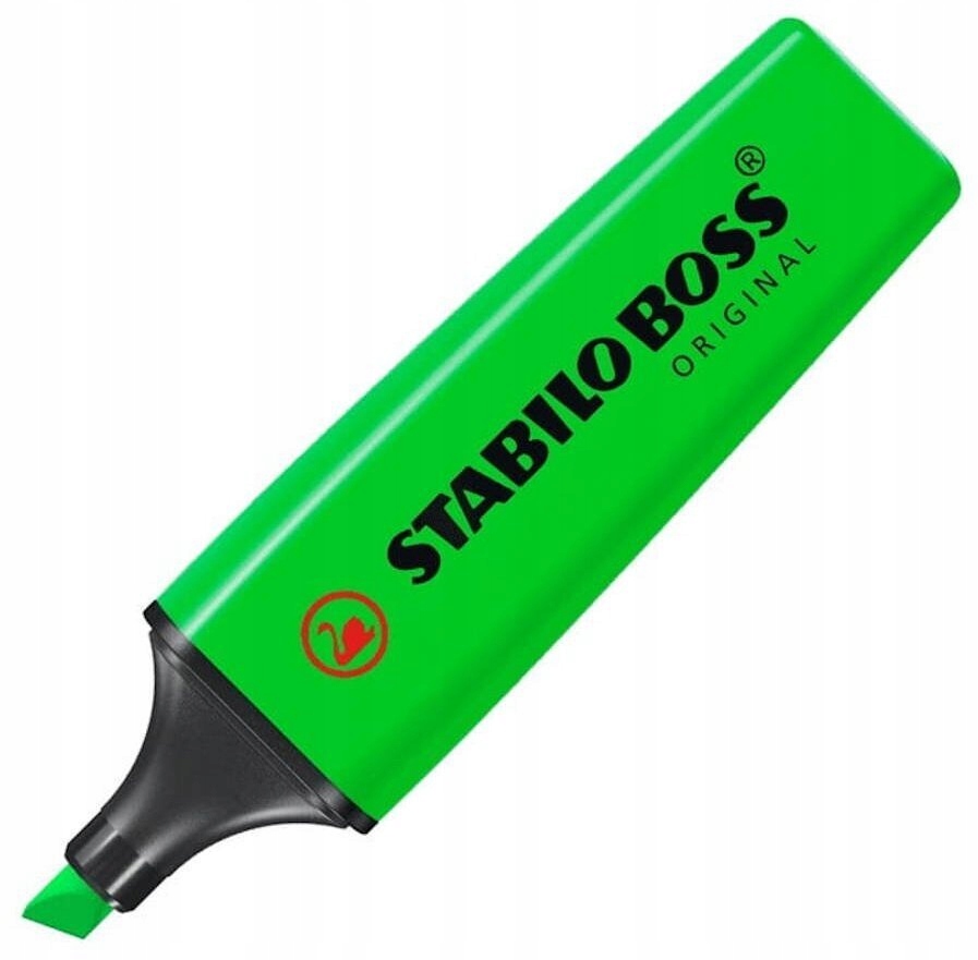 Zakreślacz podkreślacz Stabilo Boss Original 70/33 ścięta zielony x 40 Stan opakowania oryginalne