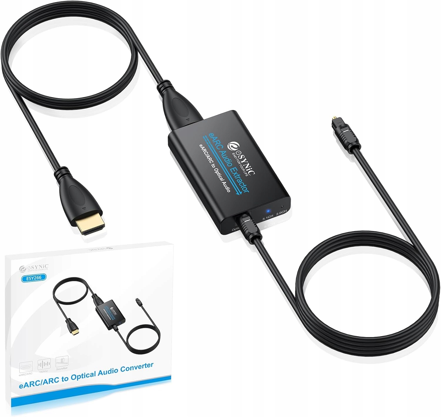 Konwerter audio eSynic eARC/ARC do optical audio ESY266 /r