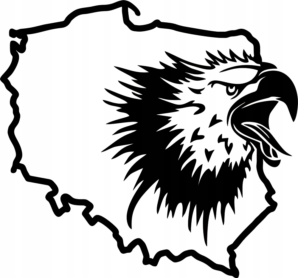 

Naklejka na samochód Orzeł Eagle Polska 14x15