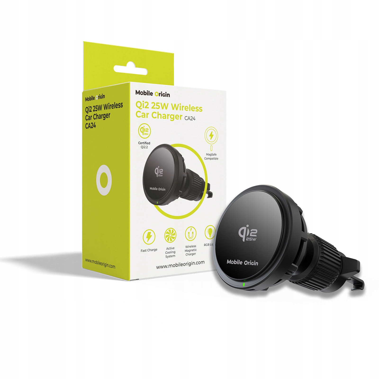 Nabíječka Mobile Origin Mobile Origin Qi2 25W bezdrátová do auta CA24