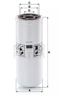 Mann-Filter WH 1257 фильтр, рабочая сантехника