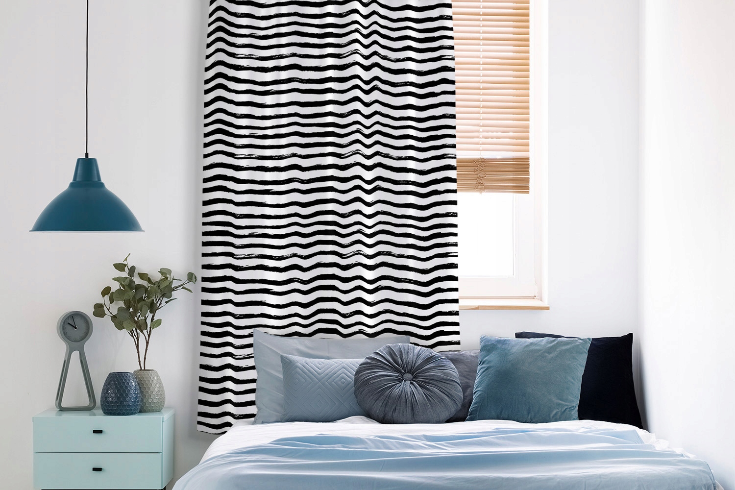 Zasłona gotowa do pokoju wzór 150x230 Wzór zebra Wzór geometryczny