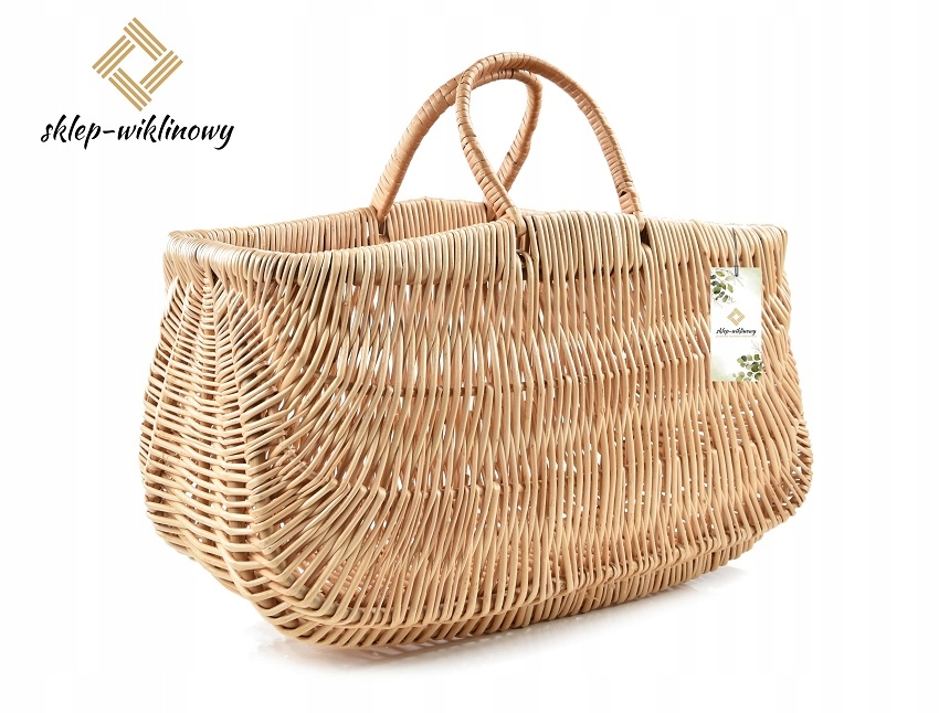 Polský nákupní košík Košík na houby Košík na proutí Sklep Wiklinowy Taška
