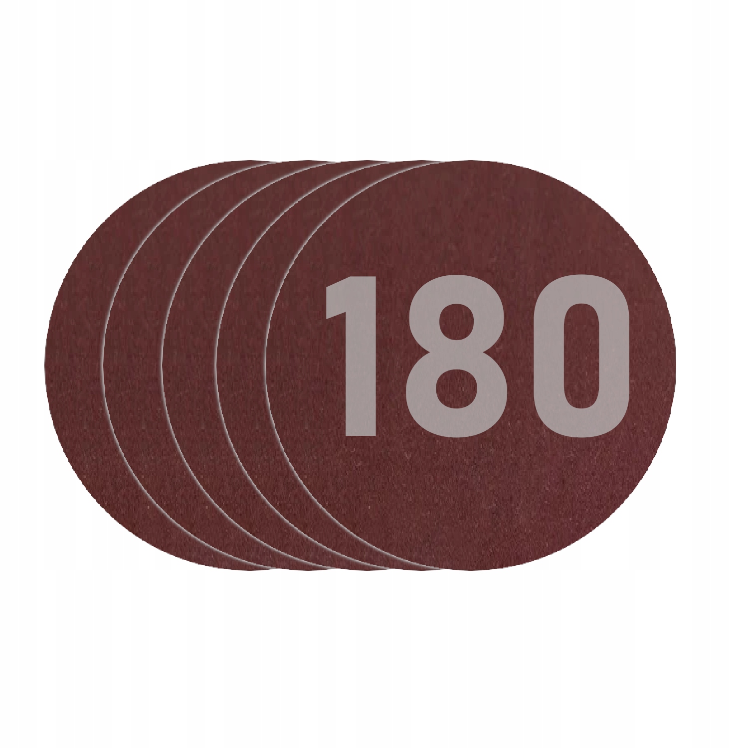 Krążki papier ścierny na rzep okrągły 125mm 5 sztuk gradacja 180