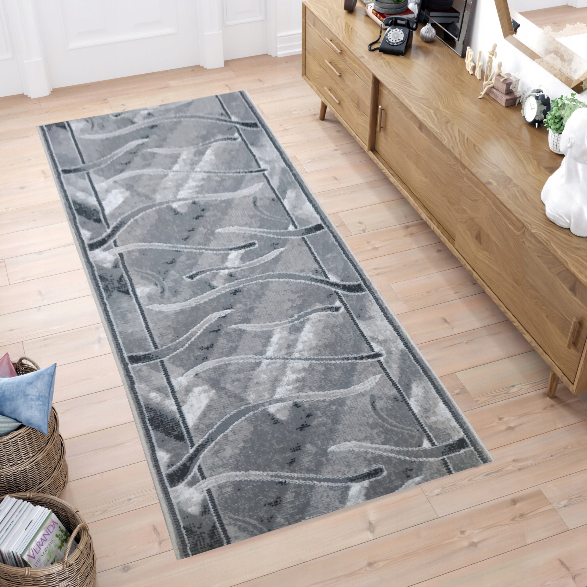 Chodnik BINGO 01 BCF Szary szer. 100 cm Długość 10 cm