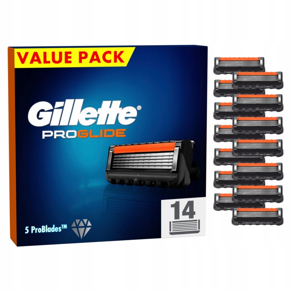 Gillette ProGlide Wkłady do maszynki do golenia dla mężczyzn, 14 sztuk