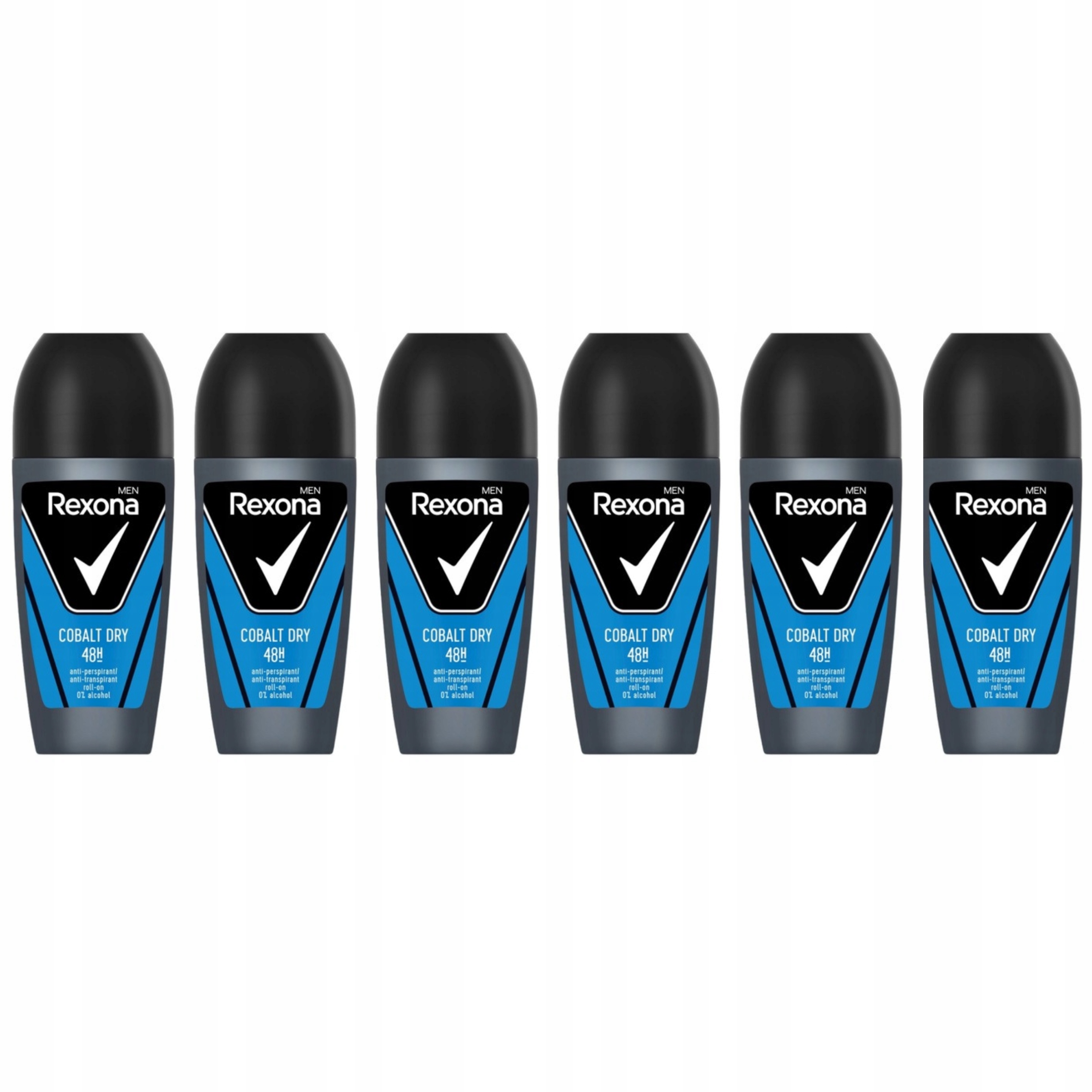 Rexona Men Sada Antiperspirantů V Kuličce Pánská Roll-on Cobalt Dry 6 x 50 ml