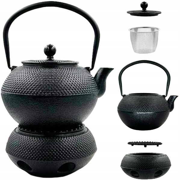 Železná konvice 0,85 L Imbryk Spařovač čaje Bylin Litinový Ohřívač