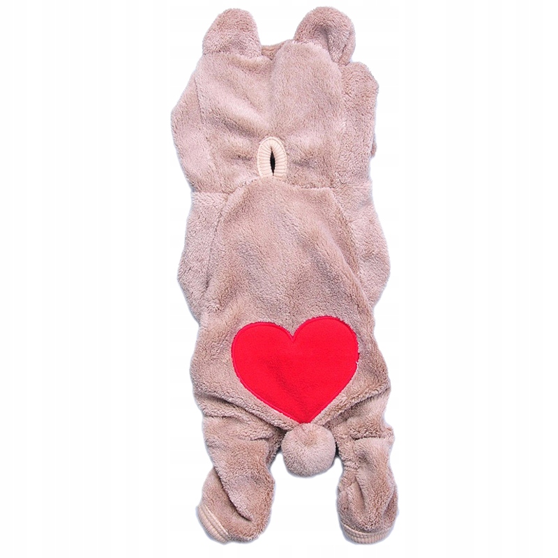 Levně Oblečení Pro Psa Kočku Medvídek Plyš Zima Hnědá Velikost Kombinéza Xs