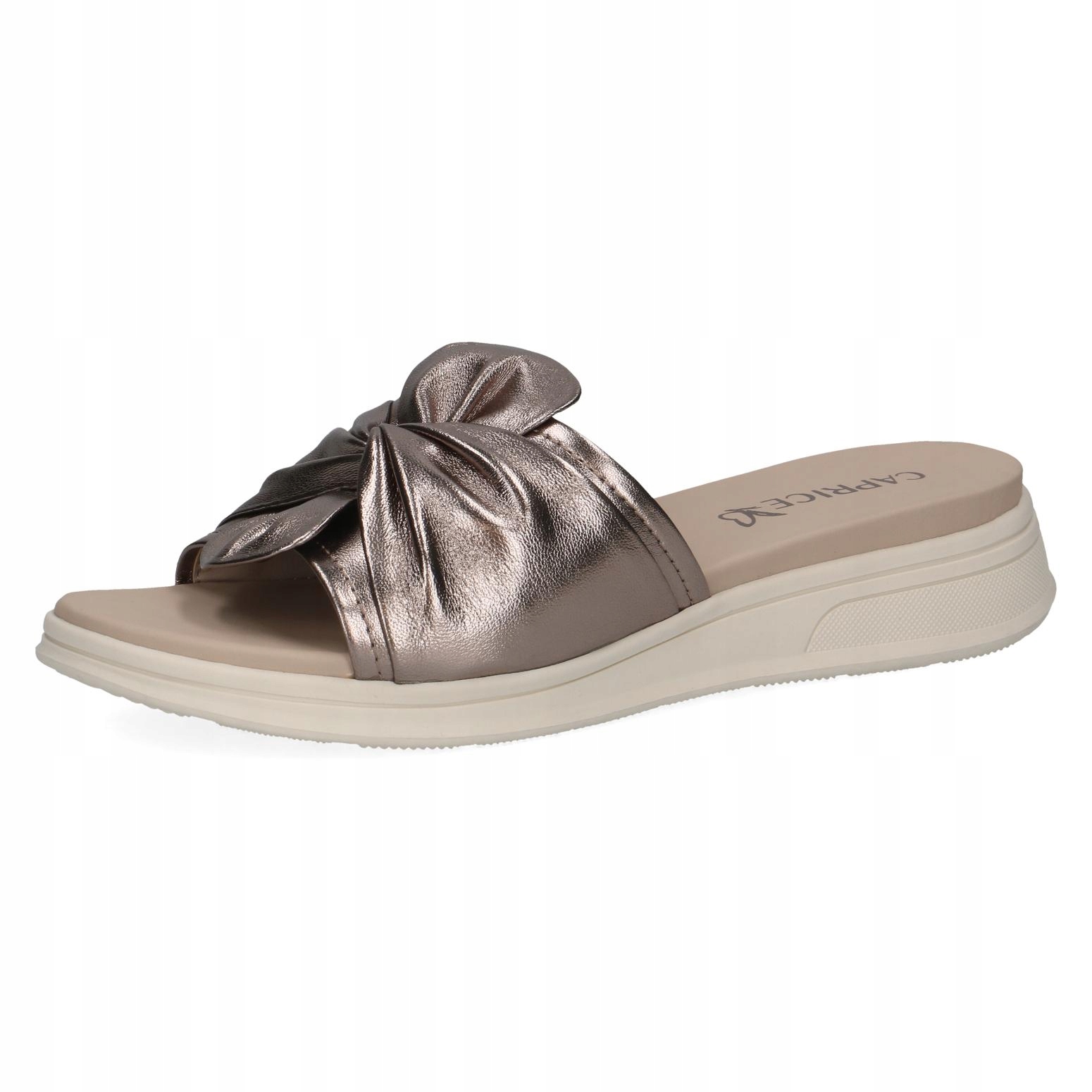 Caprice nazouváky metalické bronzové zlaté na platformě [27208-46-398] 40