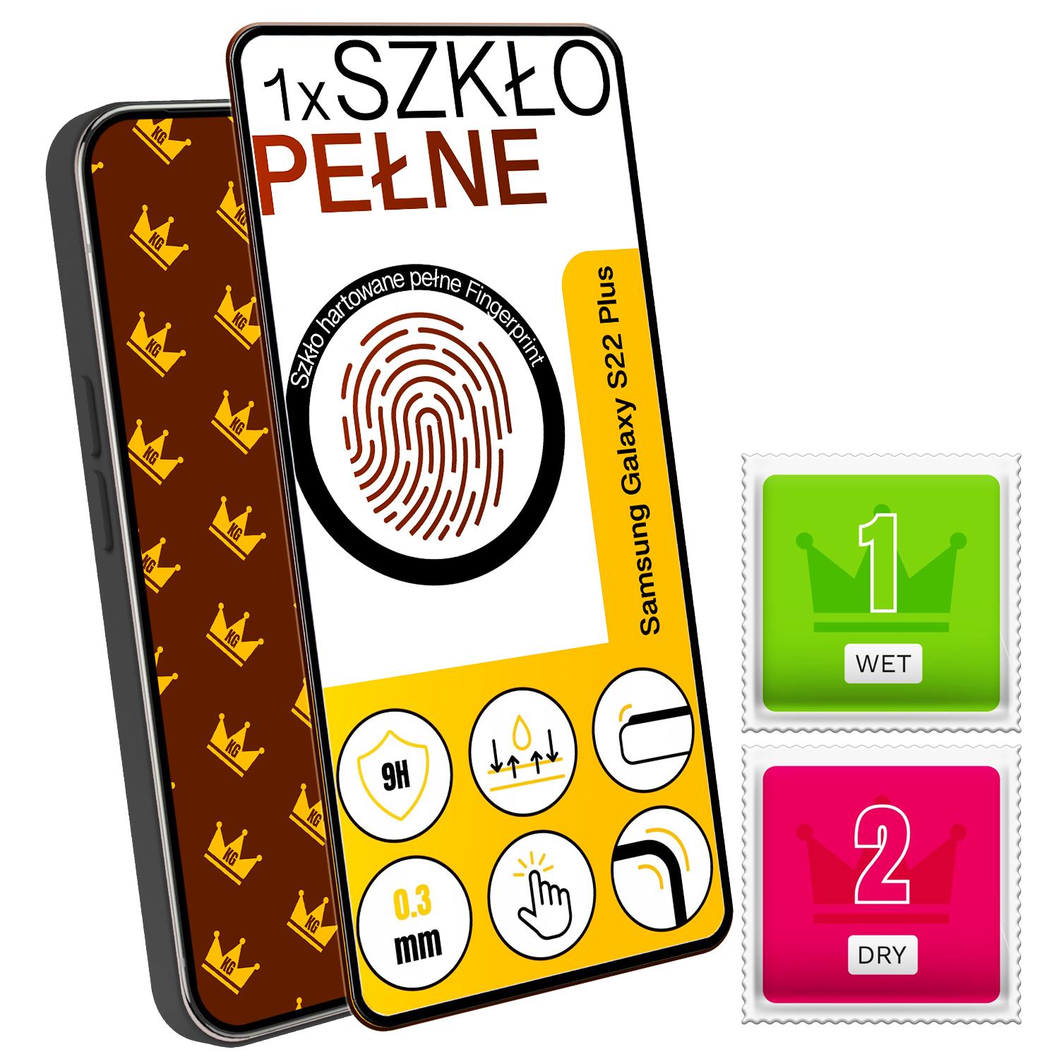 Szkło Hartowane Do Samsung Galaxy S22 Plus S23 Plus (Fingerprint, Pełne)
