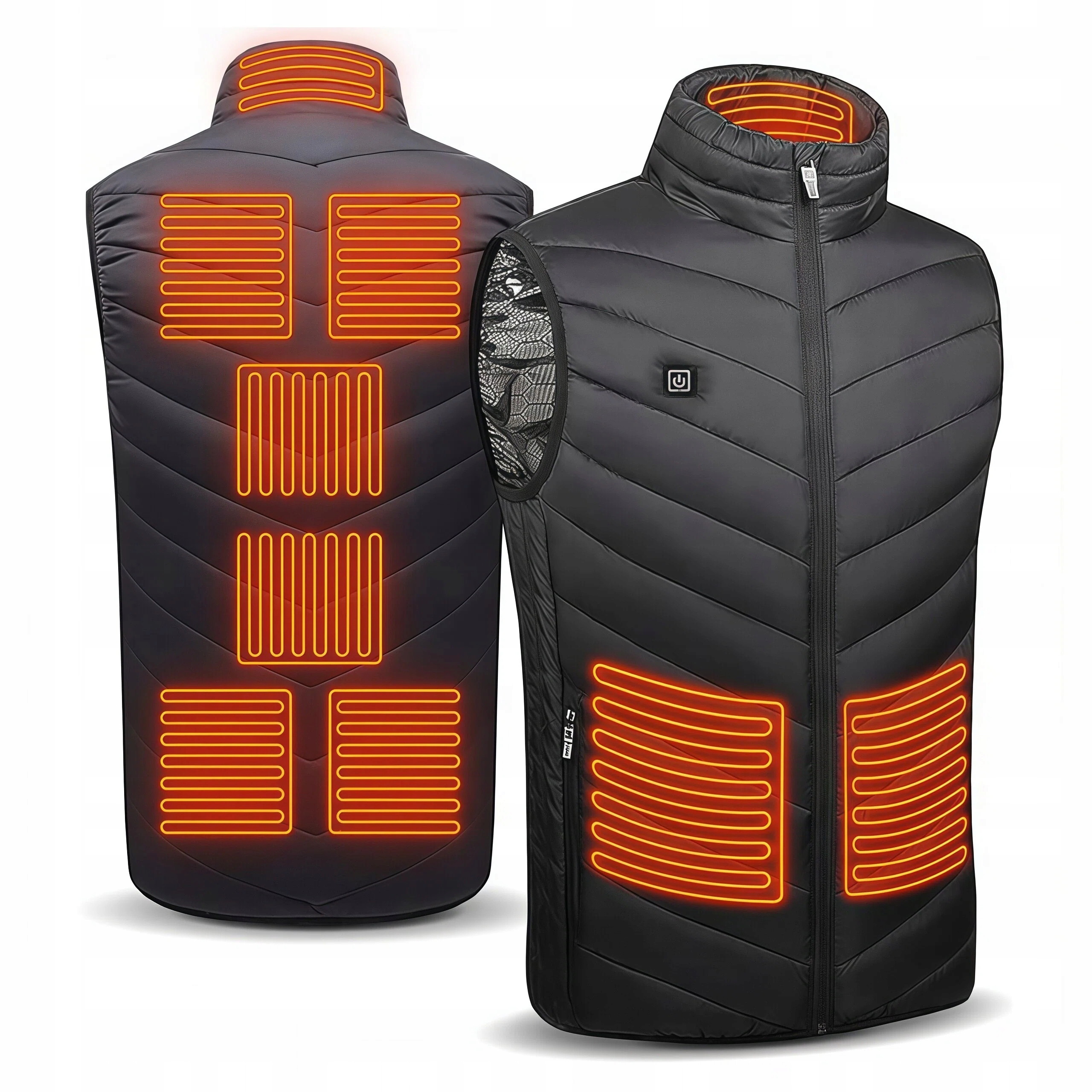 Topná Vesta Usb 5V XXL 9 Zón Voděodolná 3 Úrovně Teploty