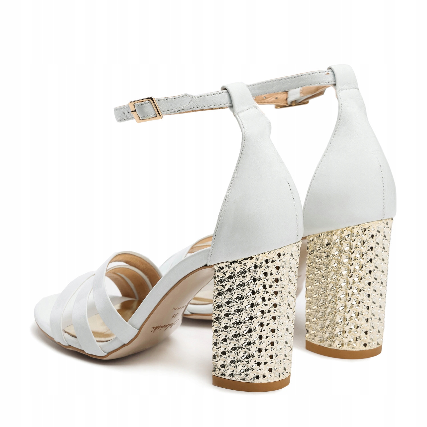 Sandały R.Polański 931 - Biały Rozmiar 40