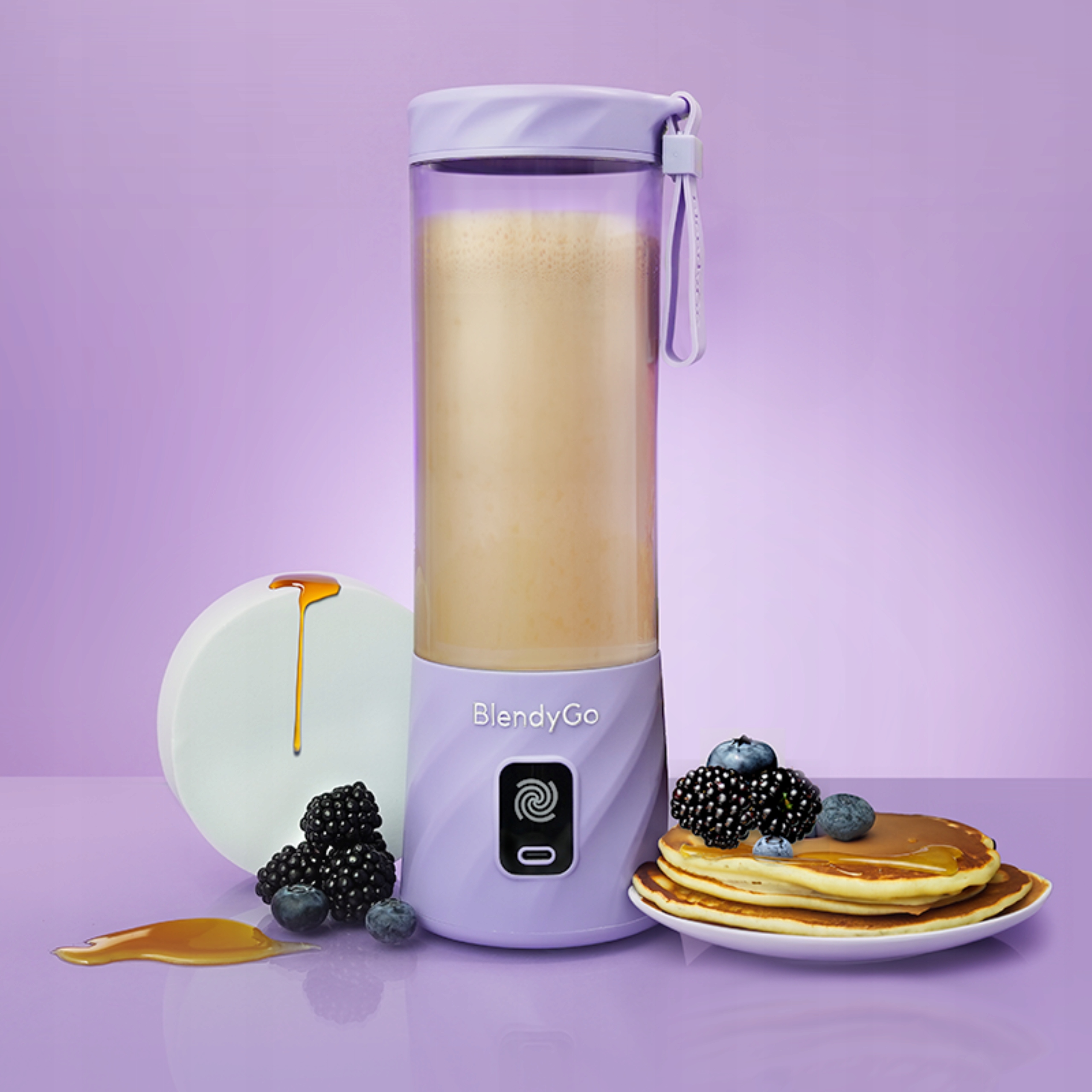BLENDYGO 3 Przenośny Blender Smoothie USB 550ml BPA Free Lavender — miniatura 12