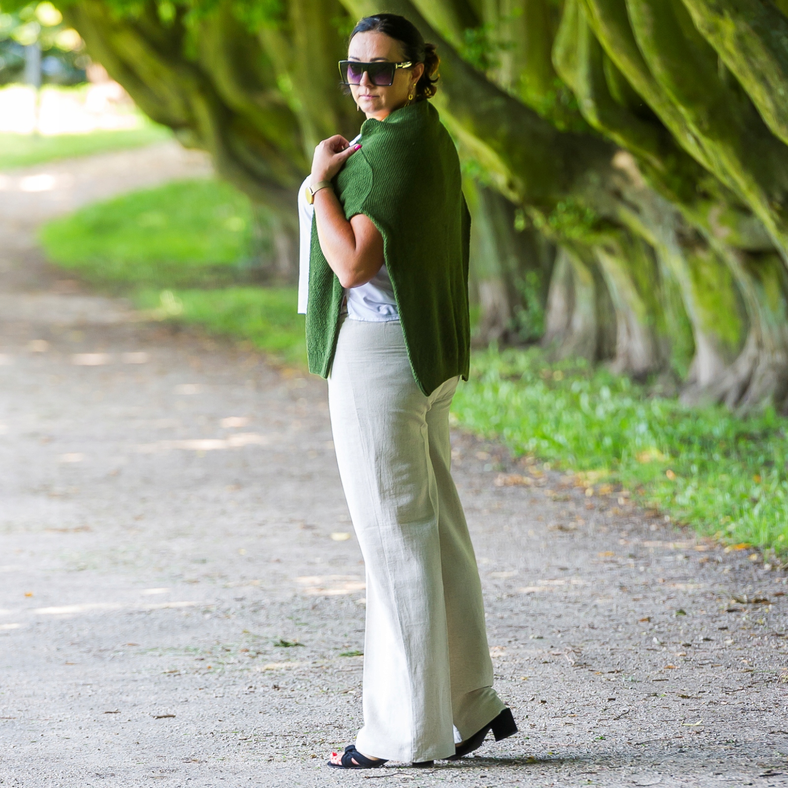 Dámské kalhoty Široké Konopné Nohavice Přírodní Velikost S Přírodní