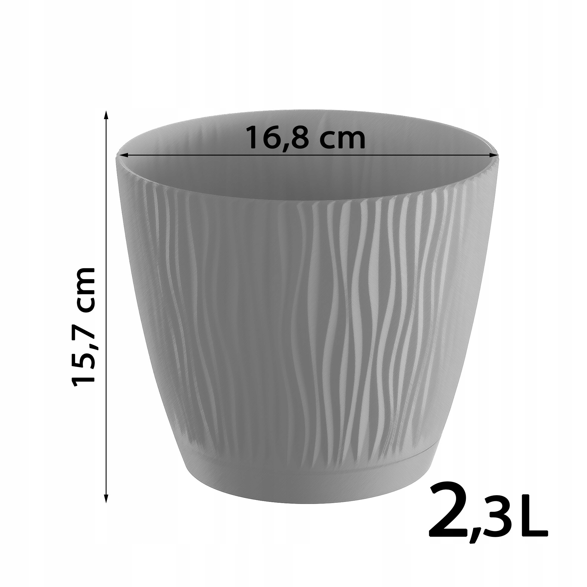 DONICZKA OSŁONKA OKRĄGŁA Z PODSTAWKĄ 16,8 CM MOCCA Marka Prosperplast