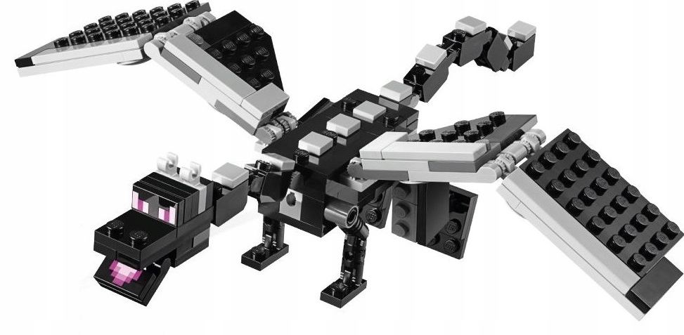 LEGO фигурка Дракон истекает из мира игры MINECRAFT