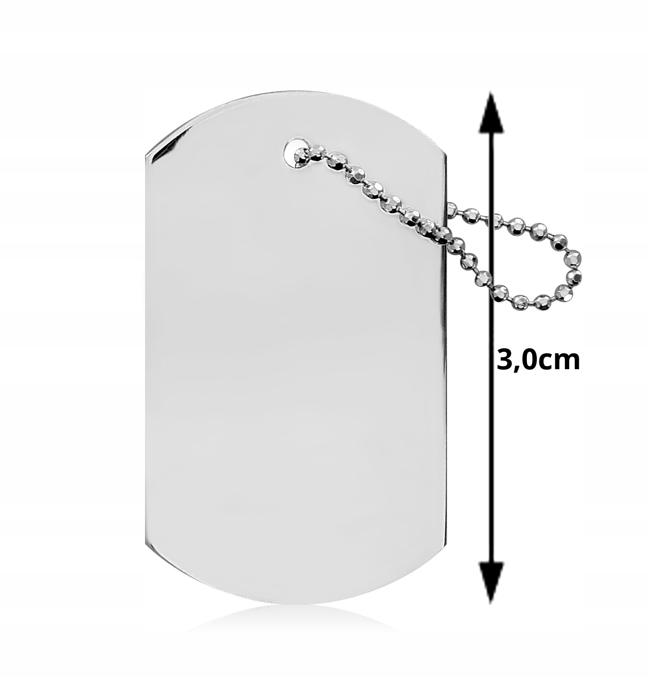 Stříbrný Vojenská Známka Dog Tag Ryzost 925 Gravírování