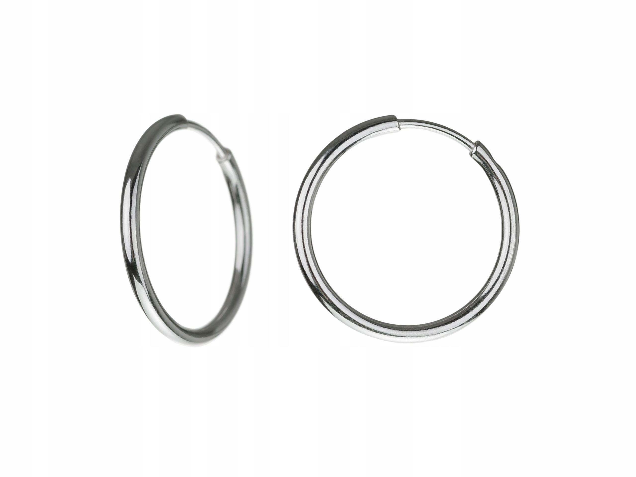 Náušnice Kruhy Stříbrné Visací 2,2cm Kolečka 22mm Silné 1,8mm Stříbro 925