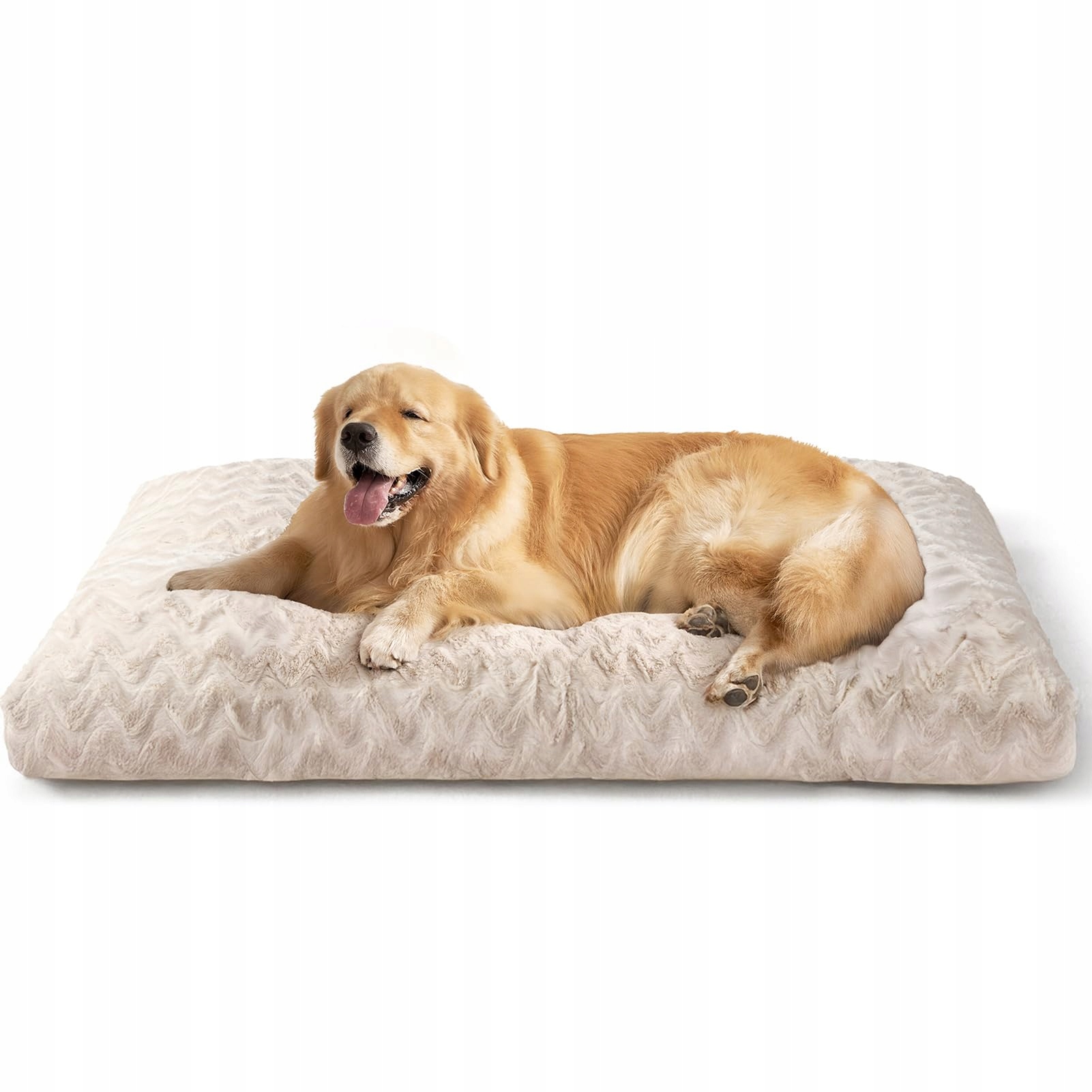 Levně Eheyciga Pelíšek pro velké psy 104 x 68 cm, měkké, oboustranné, béžové