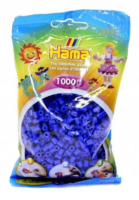 Hama 207-08 - Koraliki Ciemno Niebieskie 1000szt