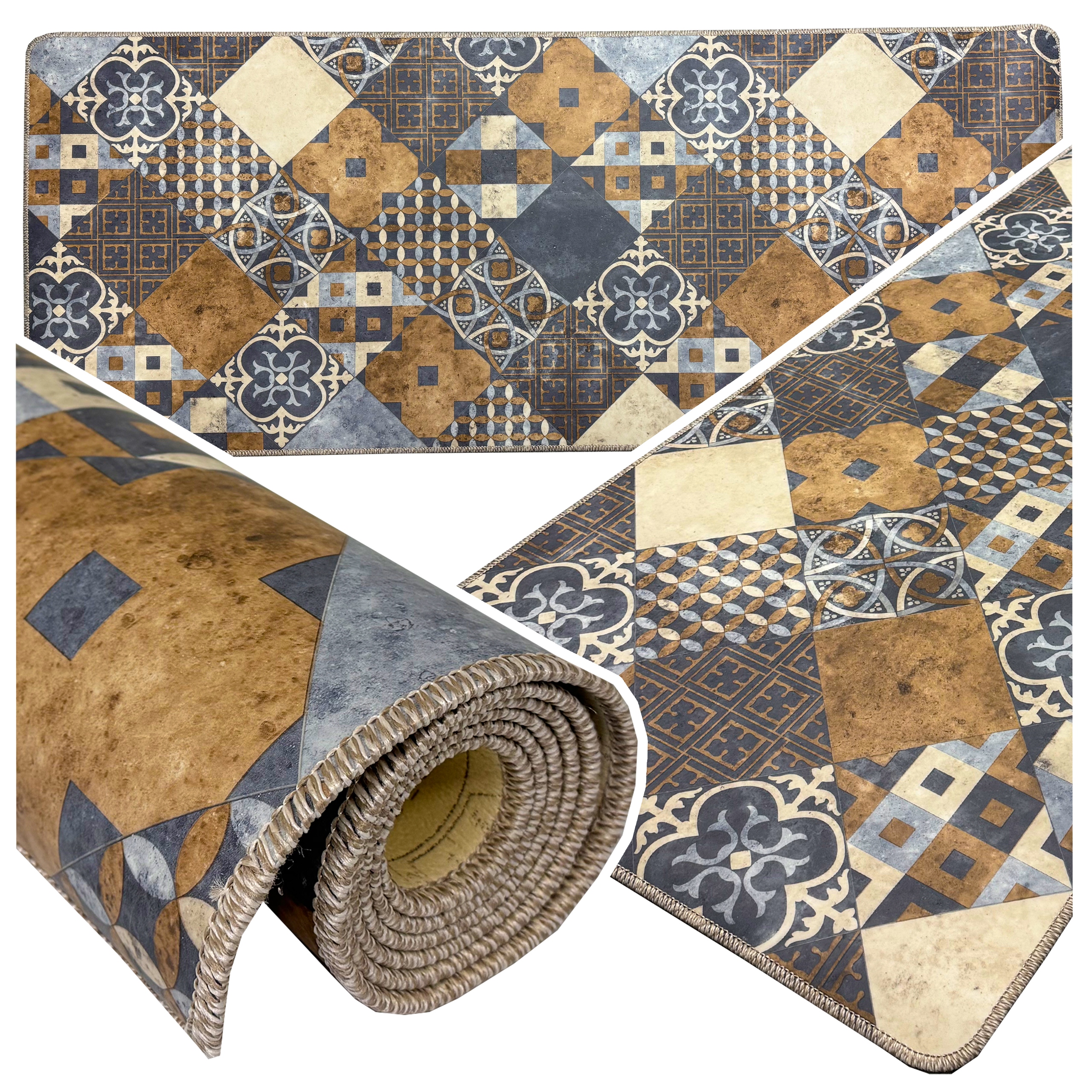 Koberec Do Kuchyně Tarkett Retro Vintage Koberec Běhoun Kuchyňská Podložka Pvc 180X77 CM