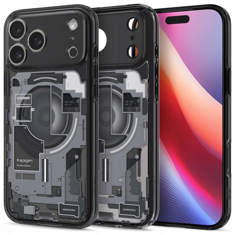 Pouzdro Spigen Ultra Hybrid Mag MagSafe pro iPhone 17 Pro Max zero one černé