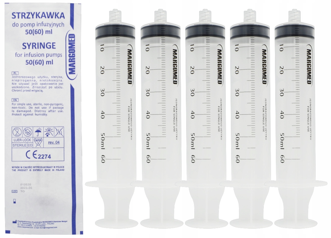 

Strzykawki Do Pompy Infuzyjnej 50ml 60ml Luer x5