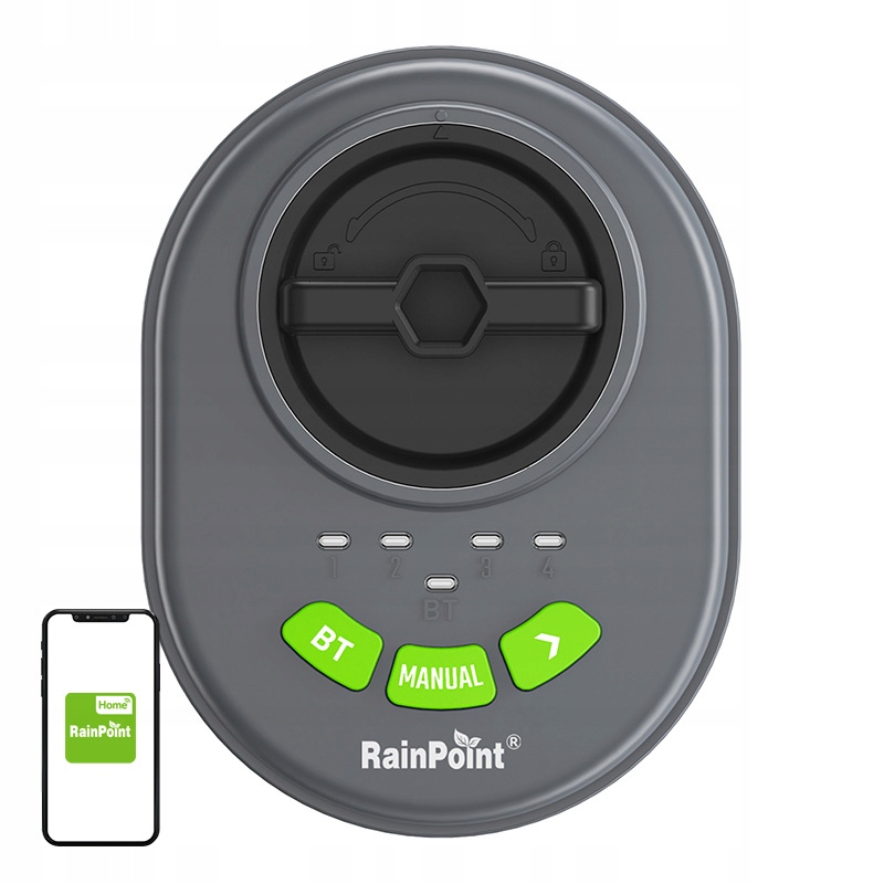 4-zónový ovladač zavlažovačů RainPoint s aplikací, Bluetooth