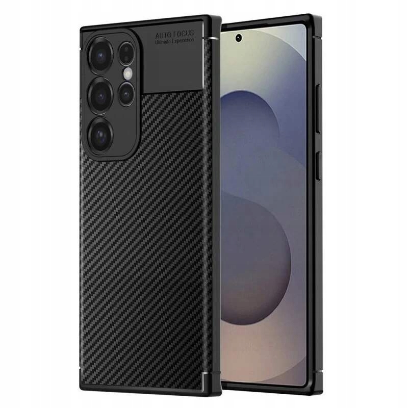 Techsuit CarbonFiber etui na Samsung Galaxy S22 Ultra 5G – czarne