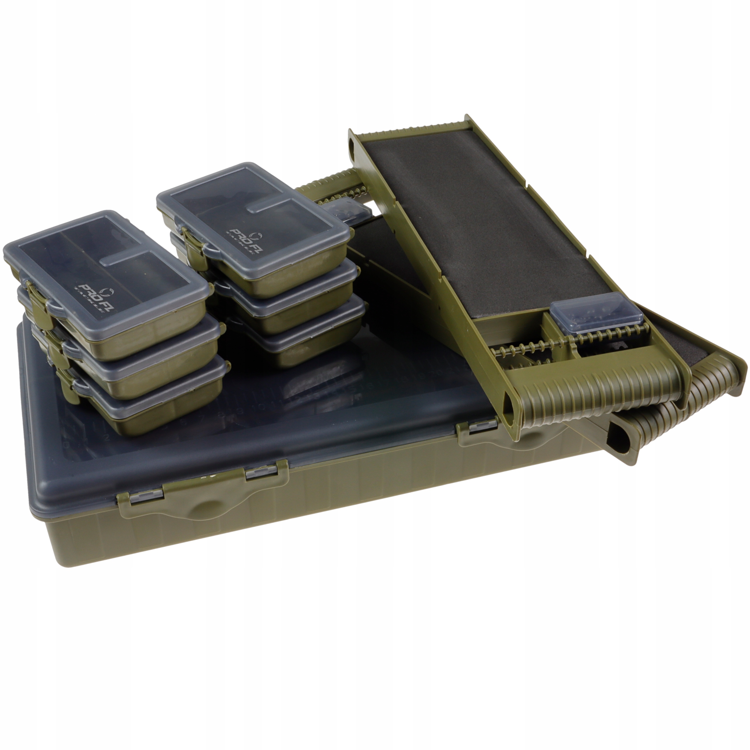 Pudełko skrzynka organizer na akcesoria wędkarskie Rig Box zestaw 8+1 szt