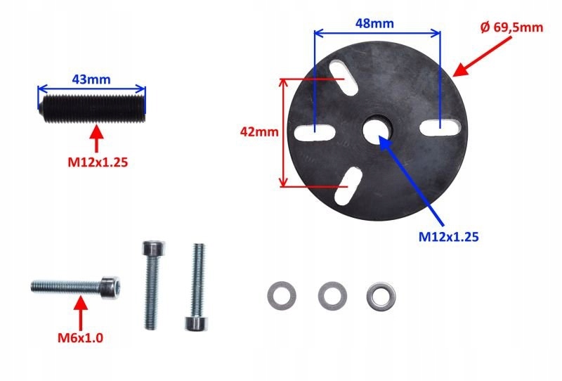 UNIWERSALNY ŚCIĄGACZ MAGNETA KOMPLET SKUTER MOTO Producent Wilmat