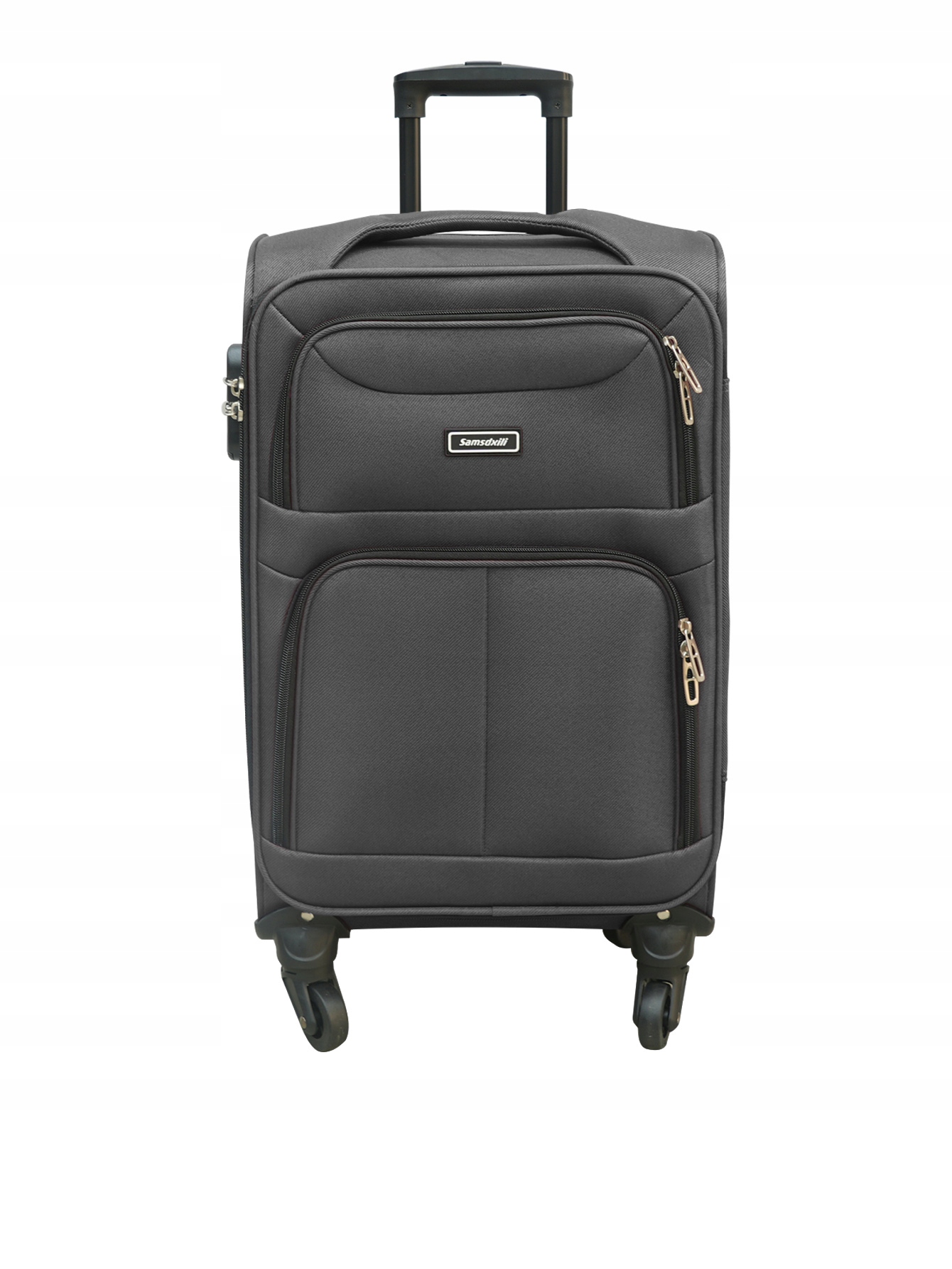 Kufr z tkaniny Oxford, 77*43*30 cm, šedý, 28 palců