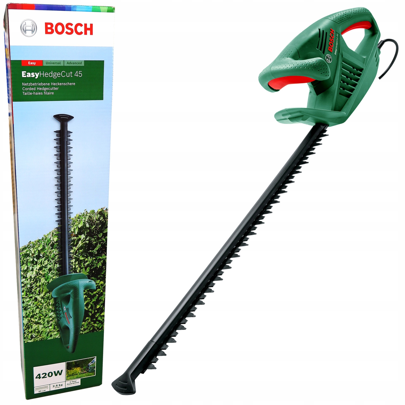 Nożyce Sekator do żywopłotu 420W 45cm Bosch Easy Hedge Cut 45 0600847A05