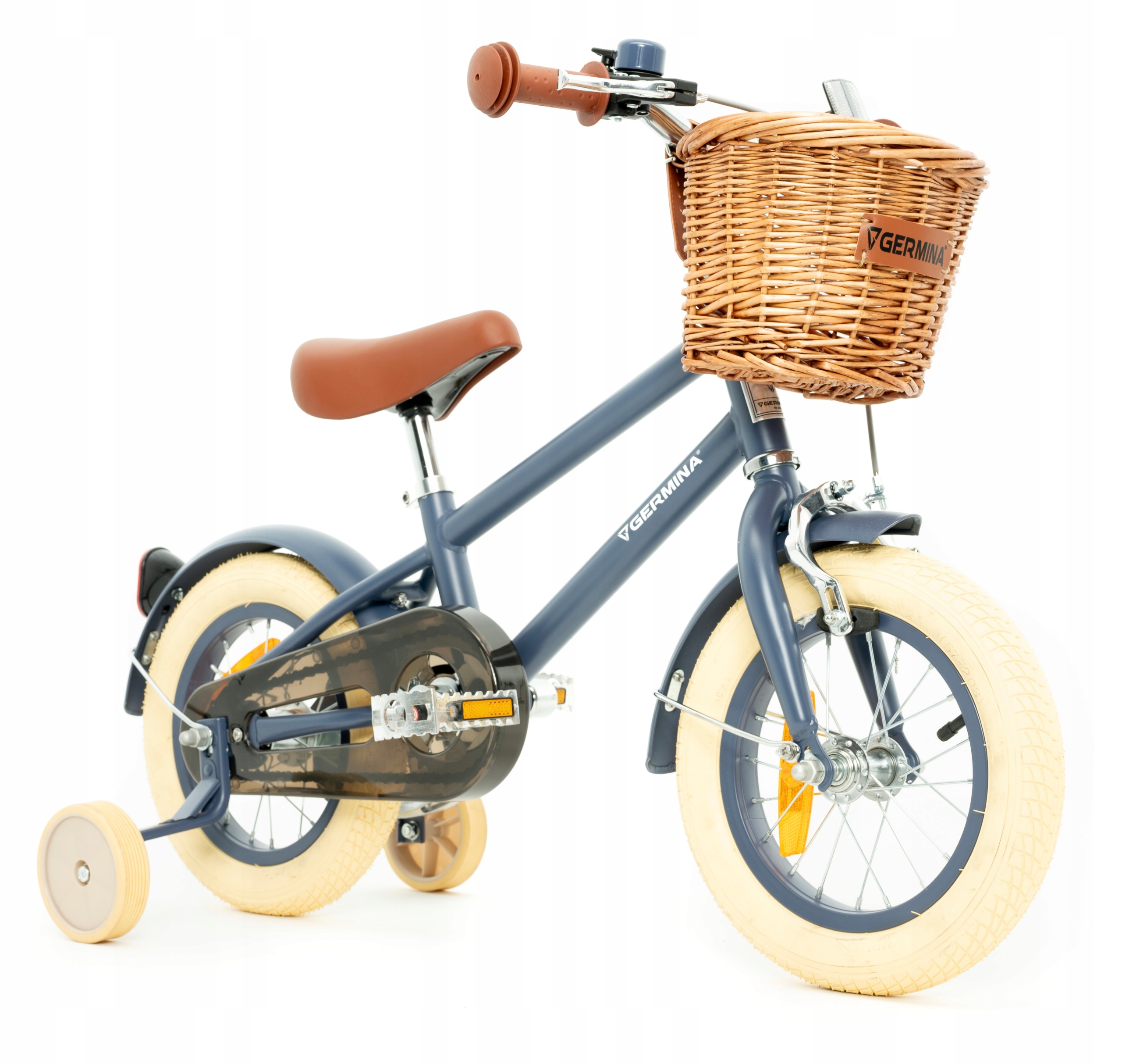 Rower Dziecięcy Germina Vintage 12 chłopięcy dziewczęcy z kółkami bocznymi