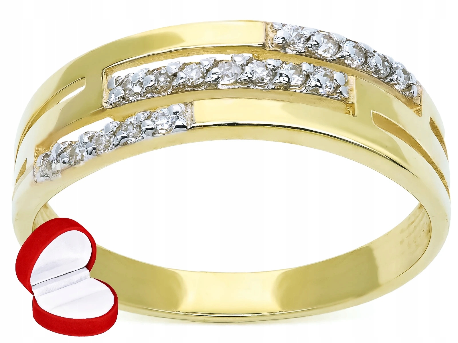 Prstýnek 585 s zirkony