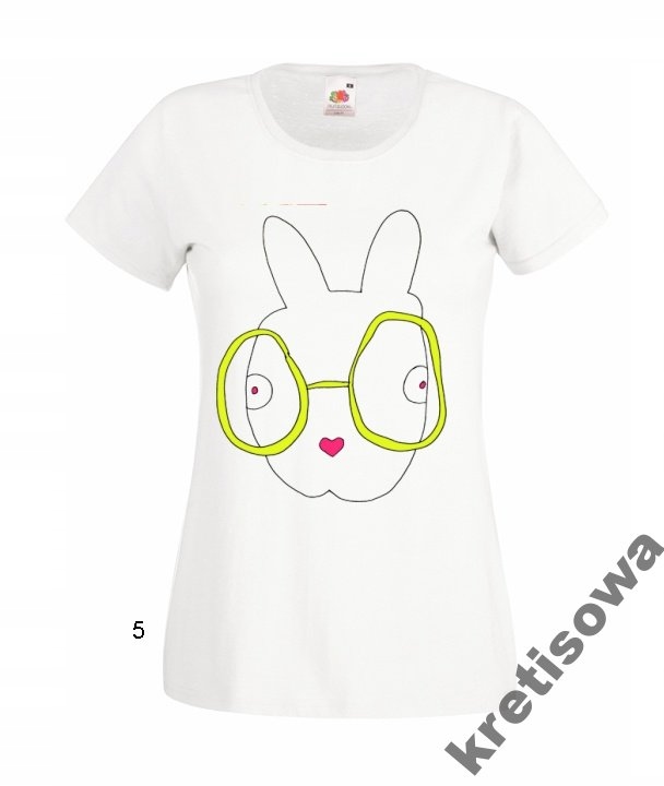 

Kolorowe Koszulki Zając Królik Rabbit Wzory