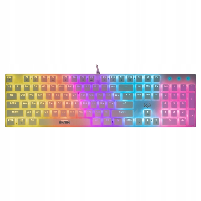 Sven KB-G9200 Klawiatura Mechaniczna Rgb Hot Swap Red Usb Biała