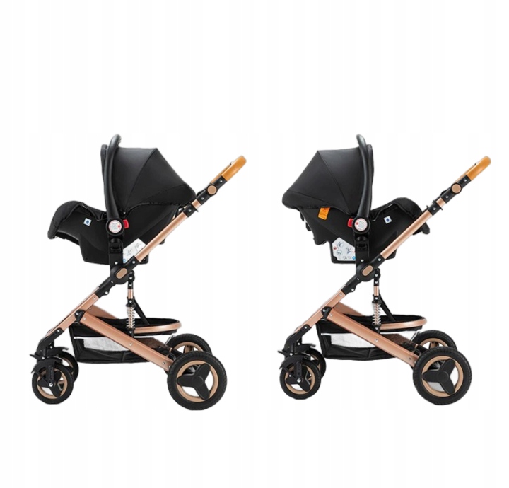 WIELOFUNKCYJNY WÓZEK DZIECIĘCY 3w1 FOTELIK GONDOLA SPACERÓWKA NOSIDEŁKO 4w1 Liczba kół 4