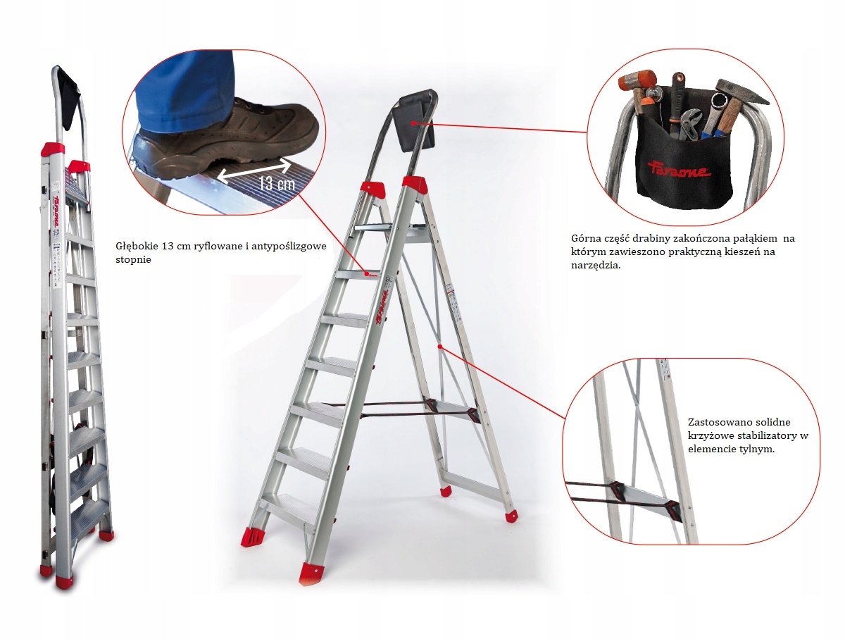 Drabina Jednostronna Faraone Domus 08 Liczba elementów 1