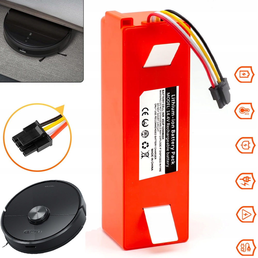 Baterie Pro Xiaomi Roborock S50 S51 S55 Vysavač 5200 Mah Li-ion Akumulátor