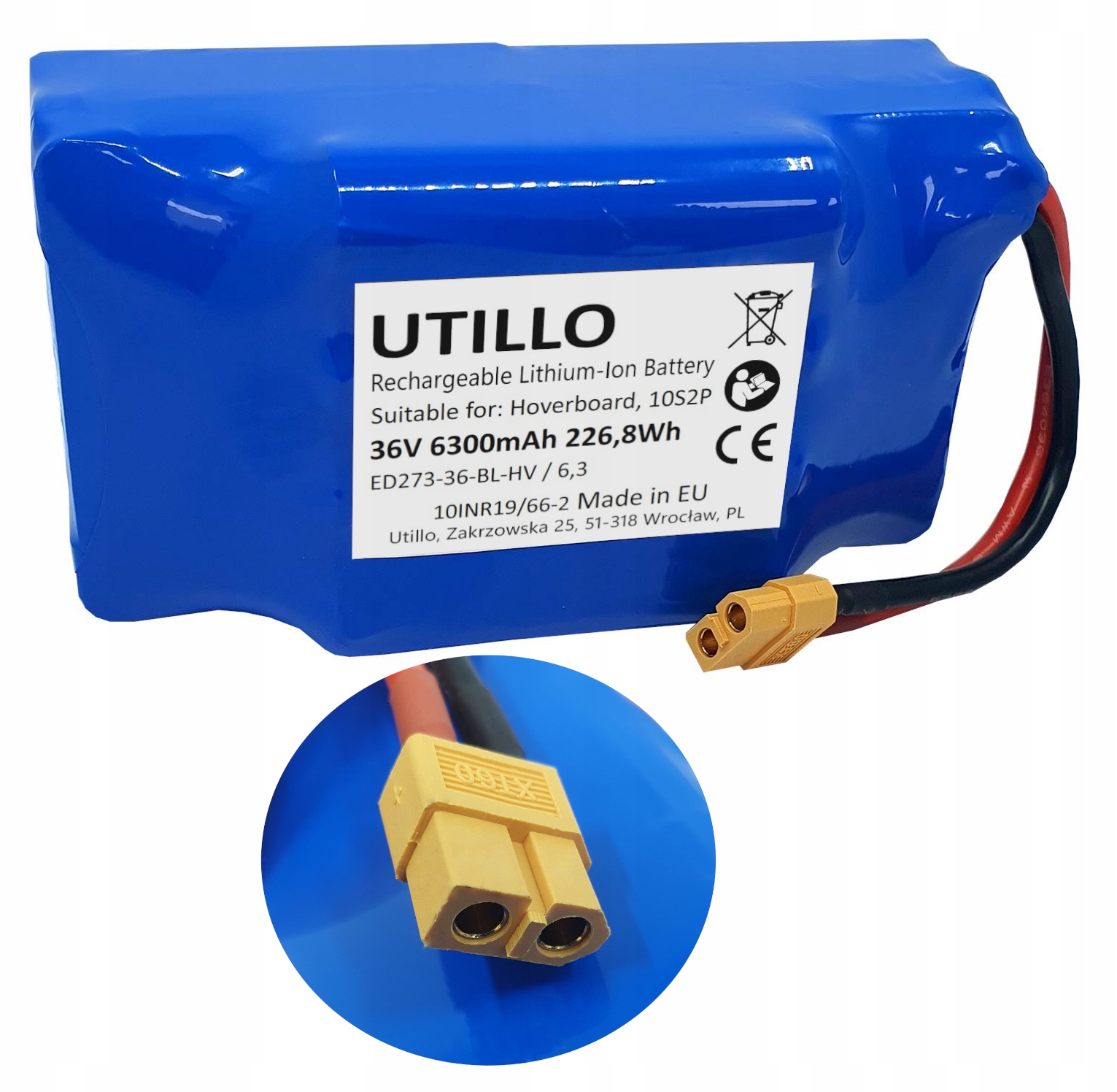 Bateria Akumulator do Hoverboard Deska Deskorolka Manta Samsung 10S2P 6,3Ah