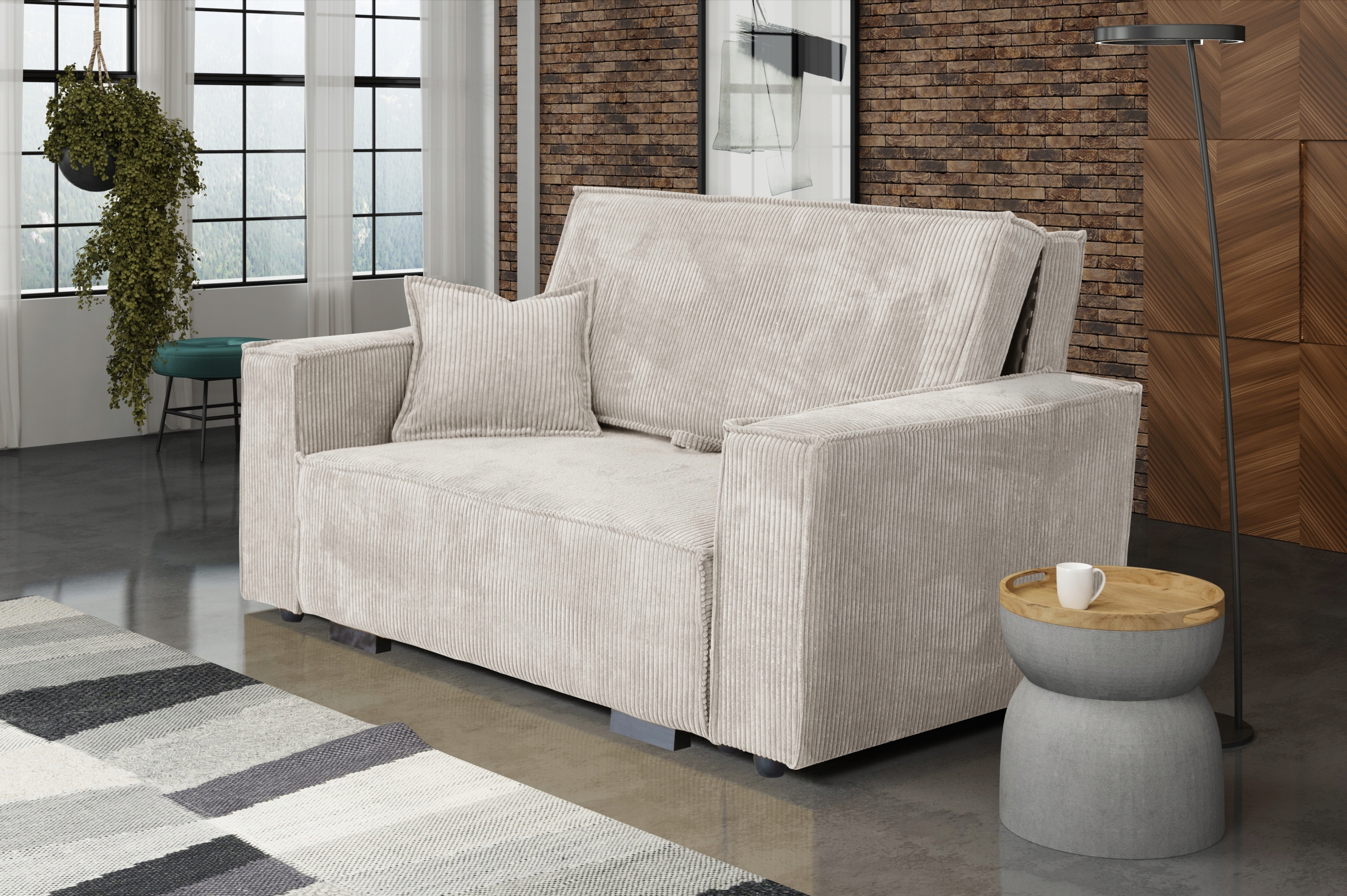 welurowa sofa VIGA II STAR tapczanik rozkładany Marka Solo Meble