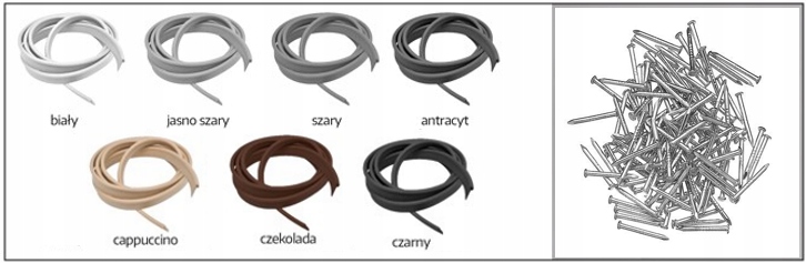 ZESTAW MONTAŻOWY DO TAPICERKI DRZWIOWEJ - KOLORY DO WYBORU