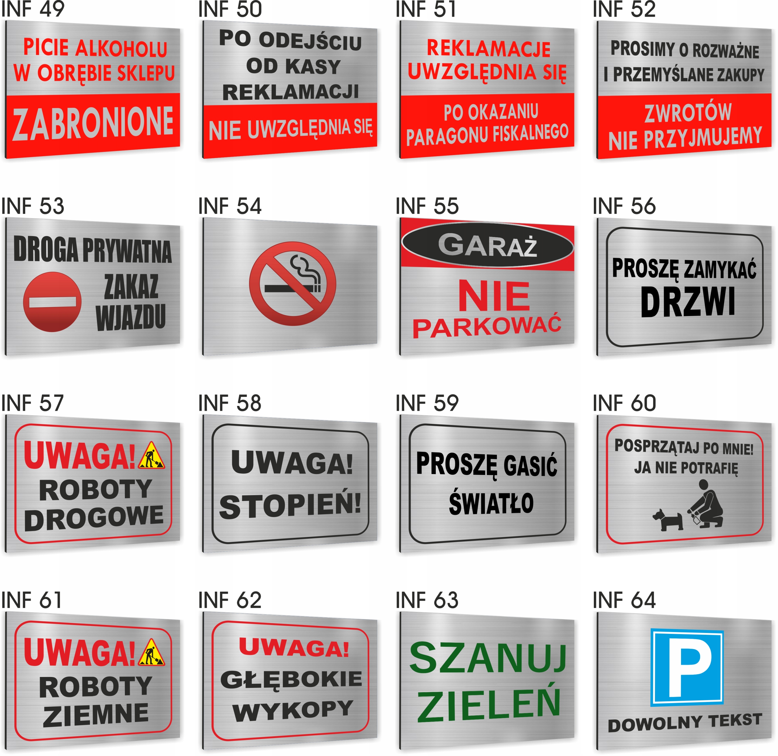 Tabliczka Znak BHP ZAKAZ PARKOWANIA Stan opakowania oryginalne