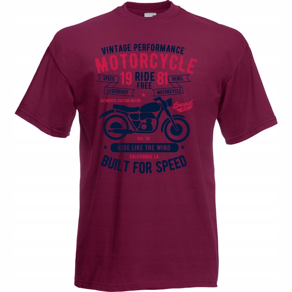 

Koszulka motocykl motor motocyklista kask M burgun