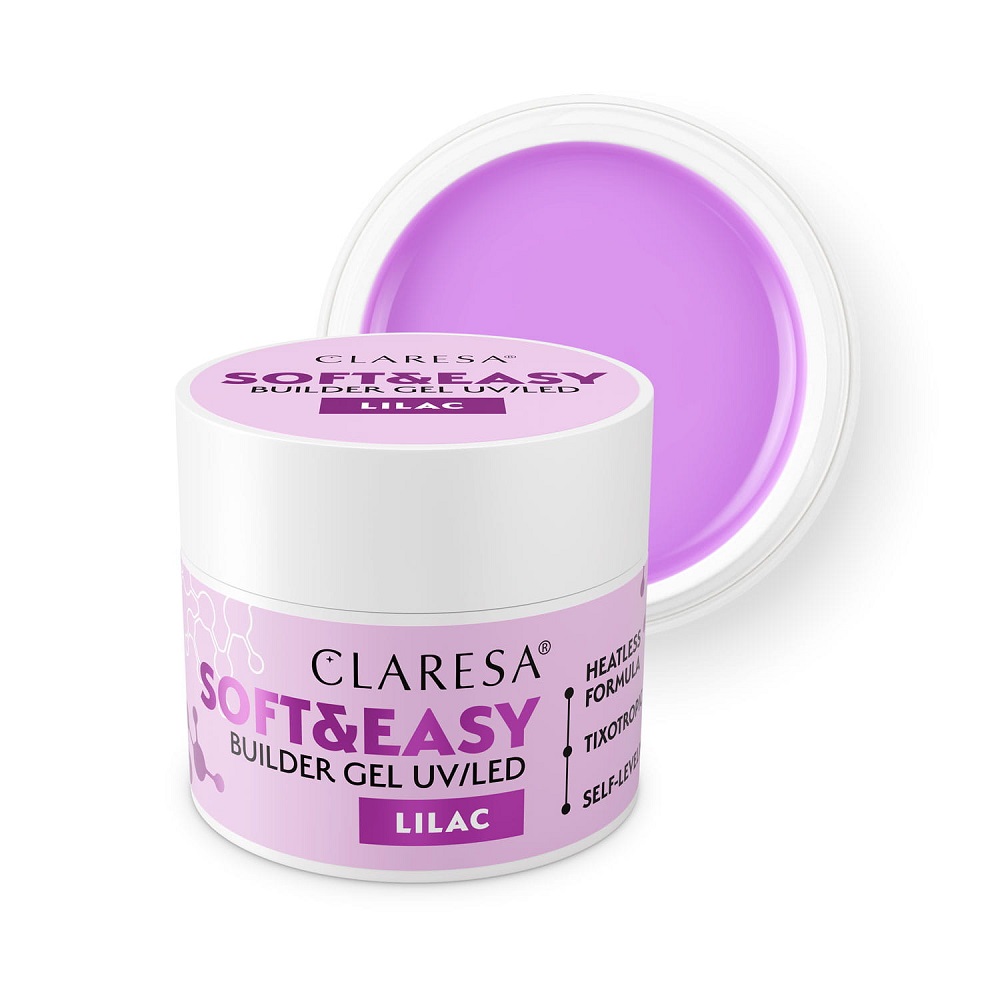 Claresa Soft&Easy Builder Gel stavební gel Lilac 90 g