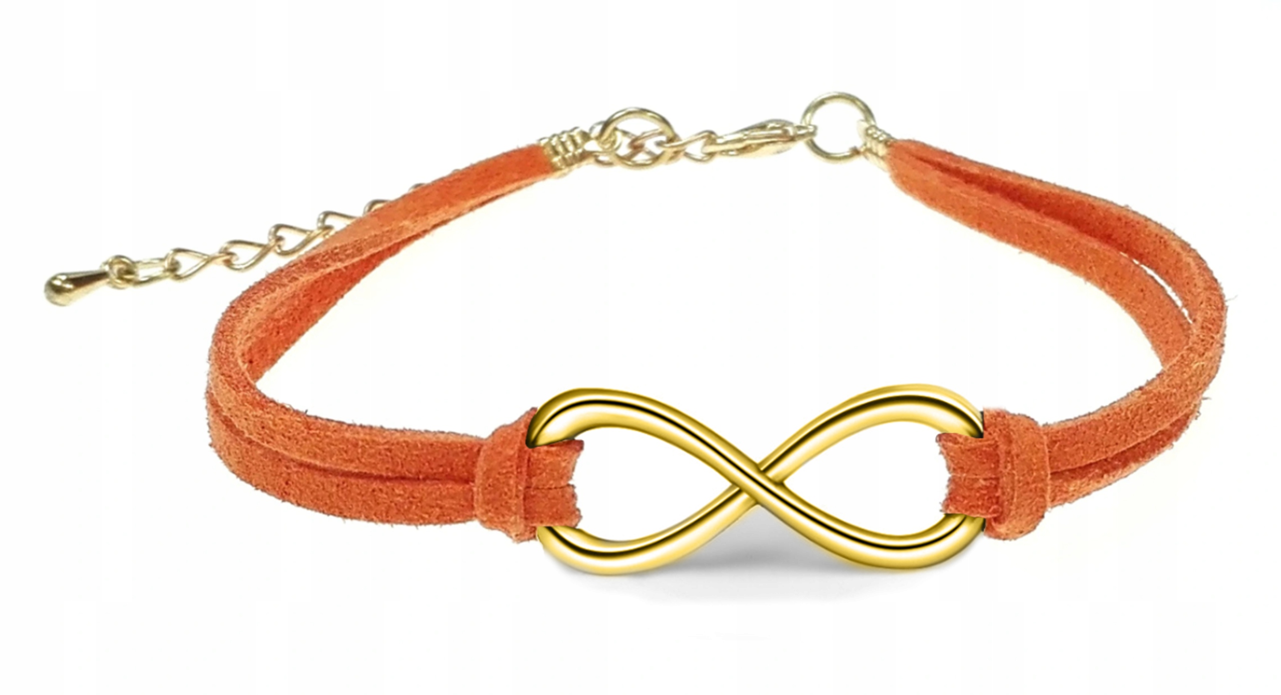 

Bransoletka nieskończoność infinity pomarańczowa